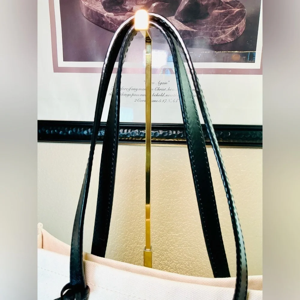 Jimmy Choo Canvas & Leather Tote with Dust Bag and COA Card